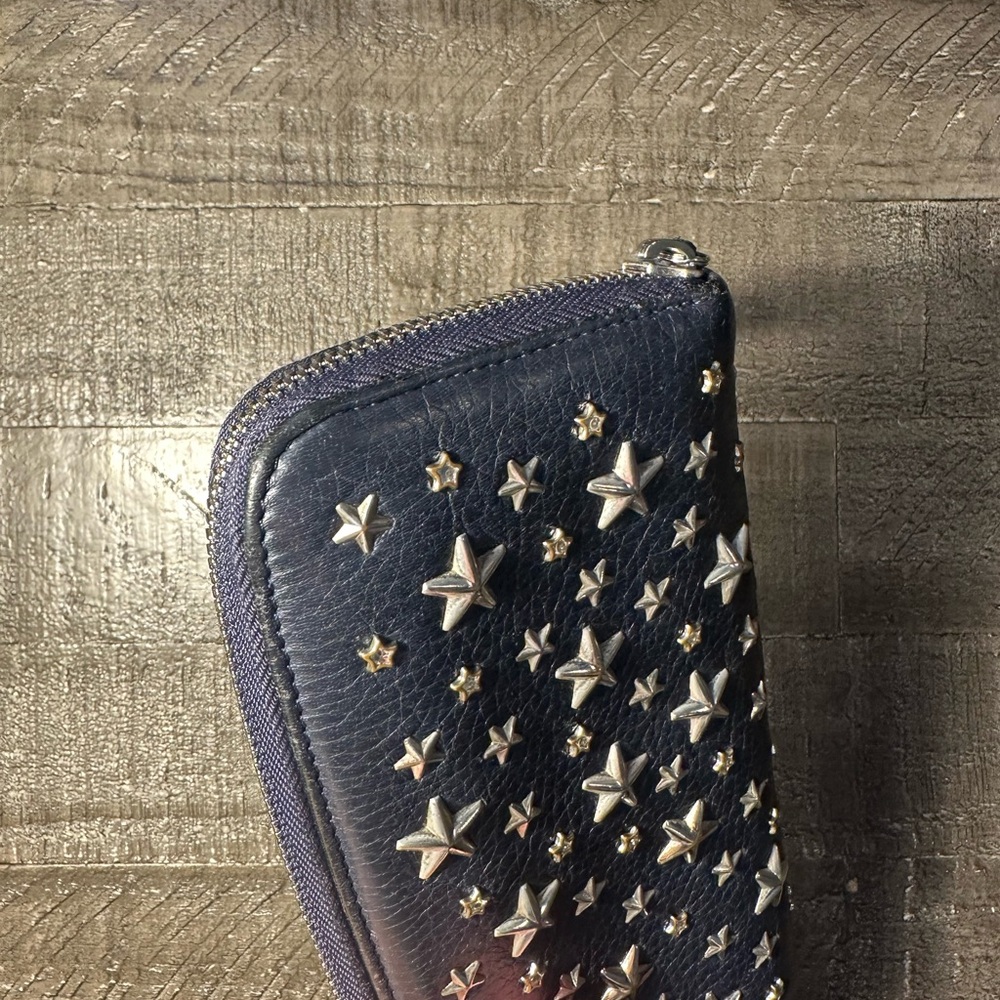 Jimmy Choo Star-Studded Black Leather Wallet - Picture 8 of 14